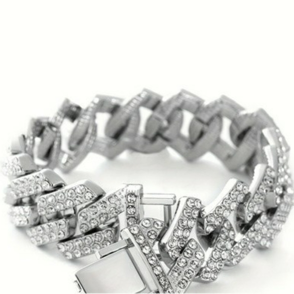 1pc Men's Bracelet Rhinestone - Picture 5 of 7